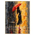 Crimson Rainwalk Wall Art