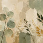 Sage Herbarium full artwork. Rounded sage leaves and slender dark foliage stretch across a ground of cream and ochre washes.