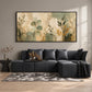 Sage Herbarium artwork displayed above a dark sectional.