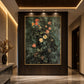 Twilight Blossoms artwork displayed on a softly lit entryway wall.