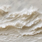 Ivory Tidemarks full artwork. Layers of creamy white ridges sweep across a pale ground like rows of breaking surf.