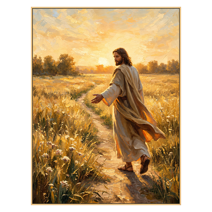 Golden Invitation artwork in a gold frame on a transparent background.