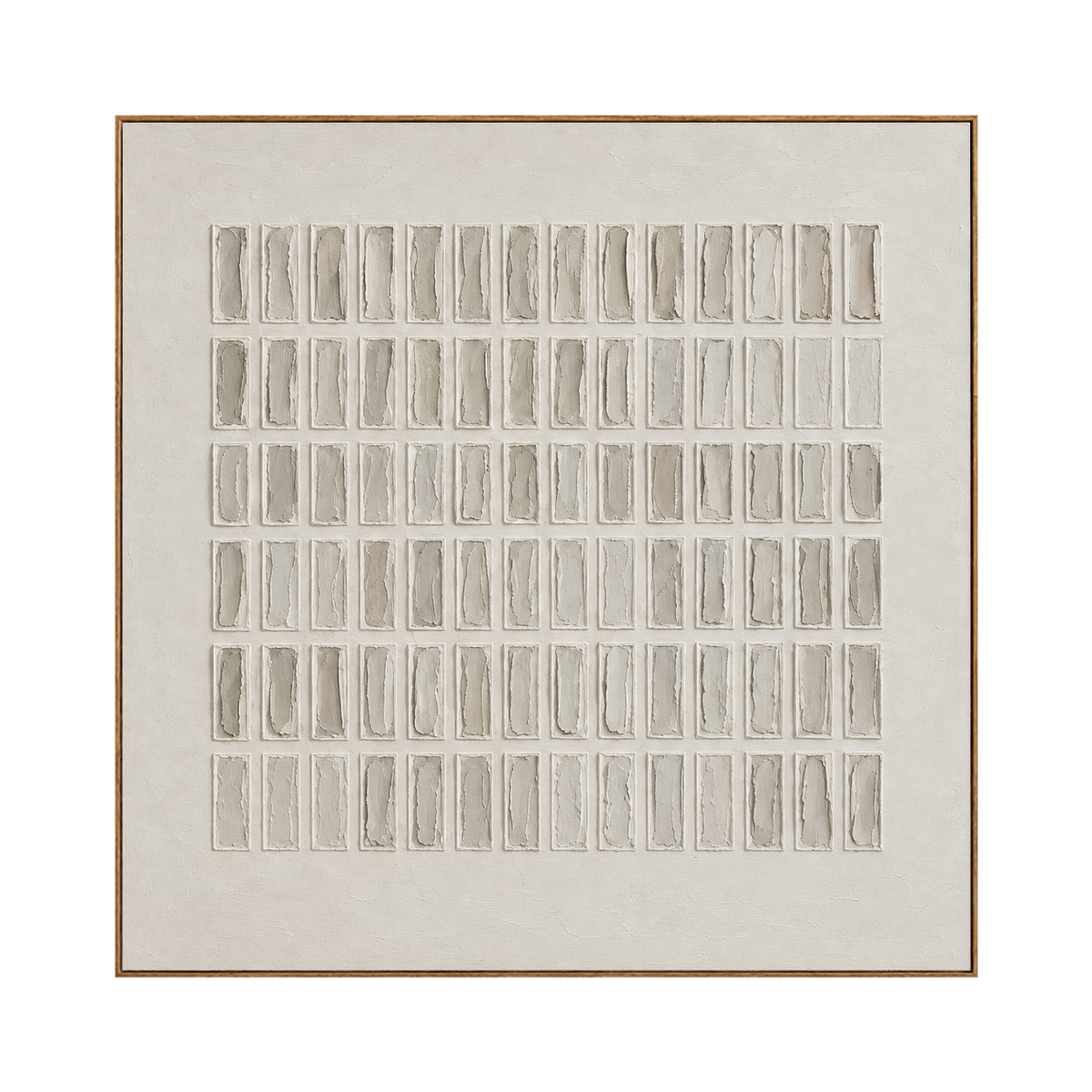 Ivory Register artwork in a natural wood frame on a transparent background.