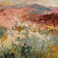 Rosefield Layers full artwork. Bands of dusty rose, burgundy, sage, and muted gold overlap in a loosely suggested landscape.
