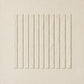 Quiet Fluting full artwork. Slender vertical ridges stand in a centered row against a warm ivory surface.