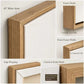Hydrangea Harbor Wall Art — Canvoil frame construction guide showing miter joints, frame profile, canvas wrapping and floating gap