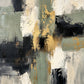 Gilded Junction full artwork. Broad passages of ivory, sage-gray, and charcoal intersect around warm golden accents.