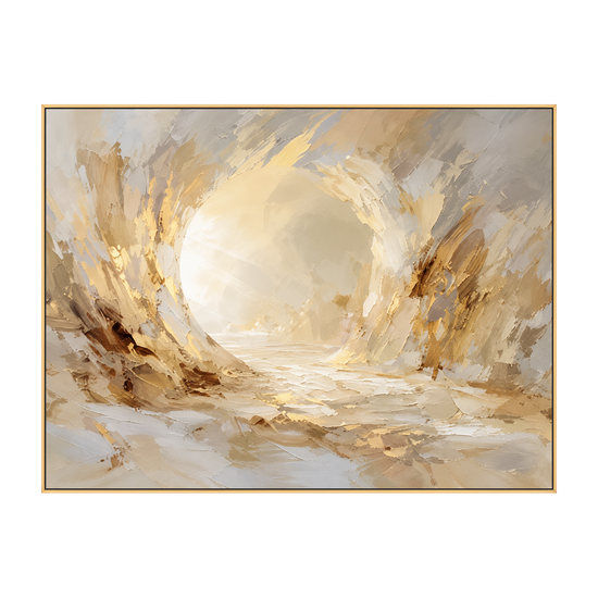 Luminous Hollow artwork in a gold frame on a transparent background.