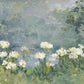Mistgarden Whites full artwork. Small white flowers emerge from a hazy field of sage, blue-gray, and soft green.