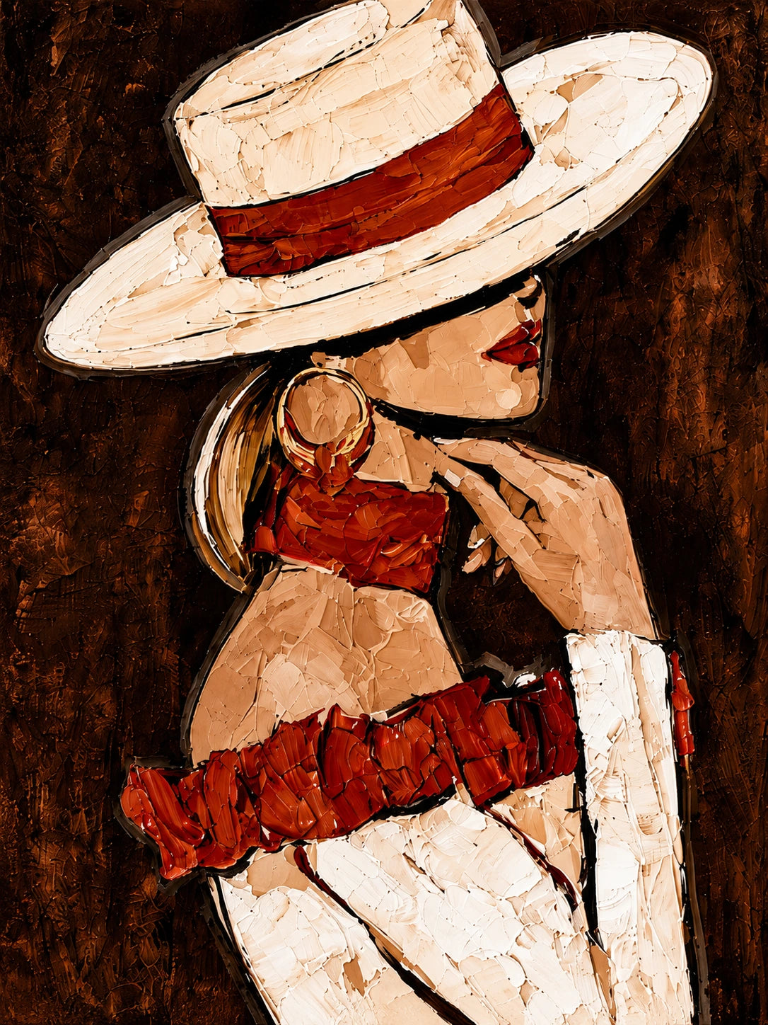 Scarlet Partnership diptych, right panel artwork.