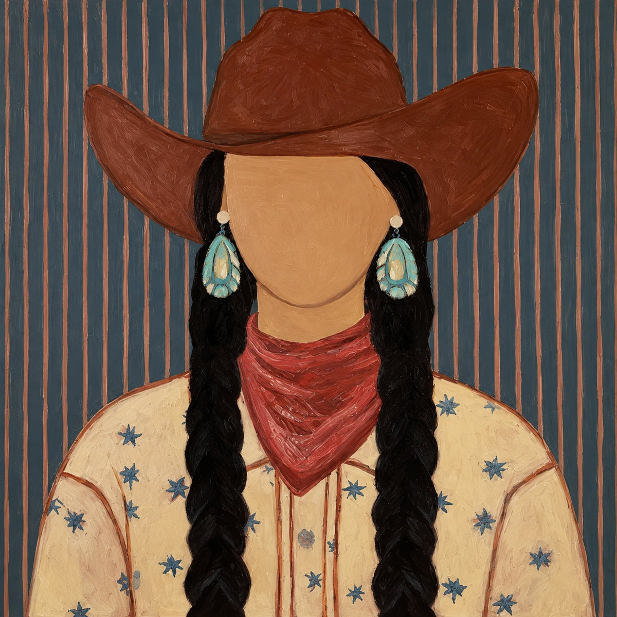 Frontier Duet diptych, left panel artwork.