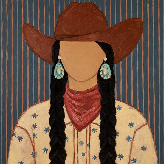 Frontier Duet diptych, left panel artwork.