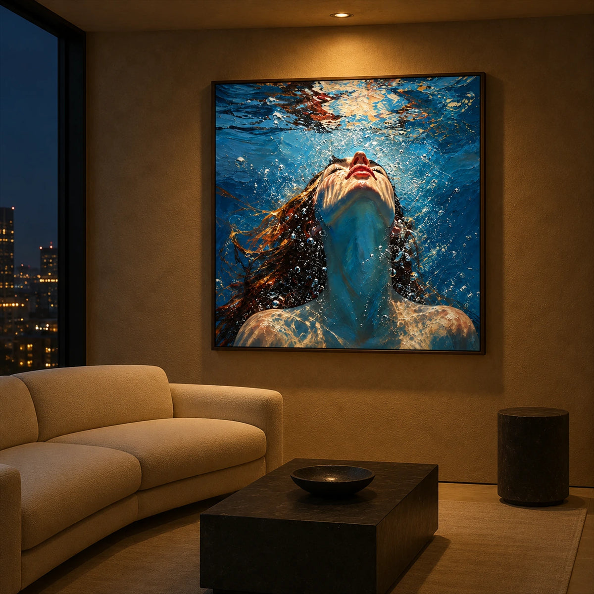 Submerged Radiance artwork displayed in an interior setting, view 3.