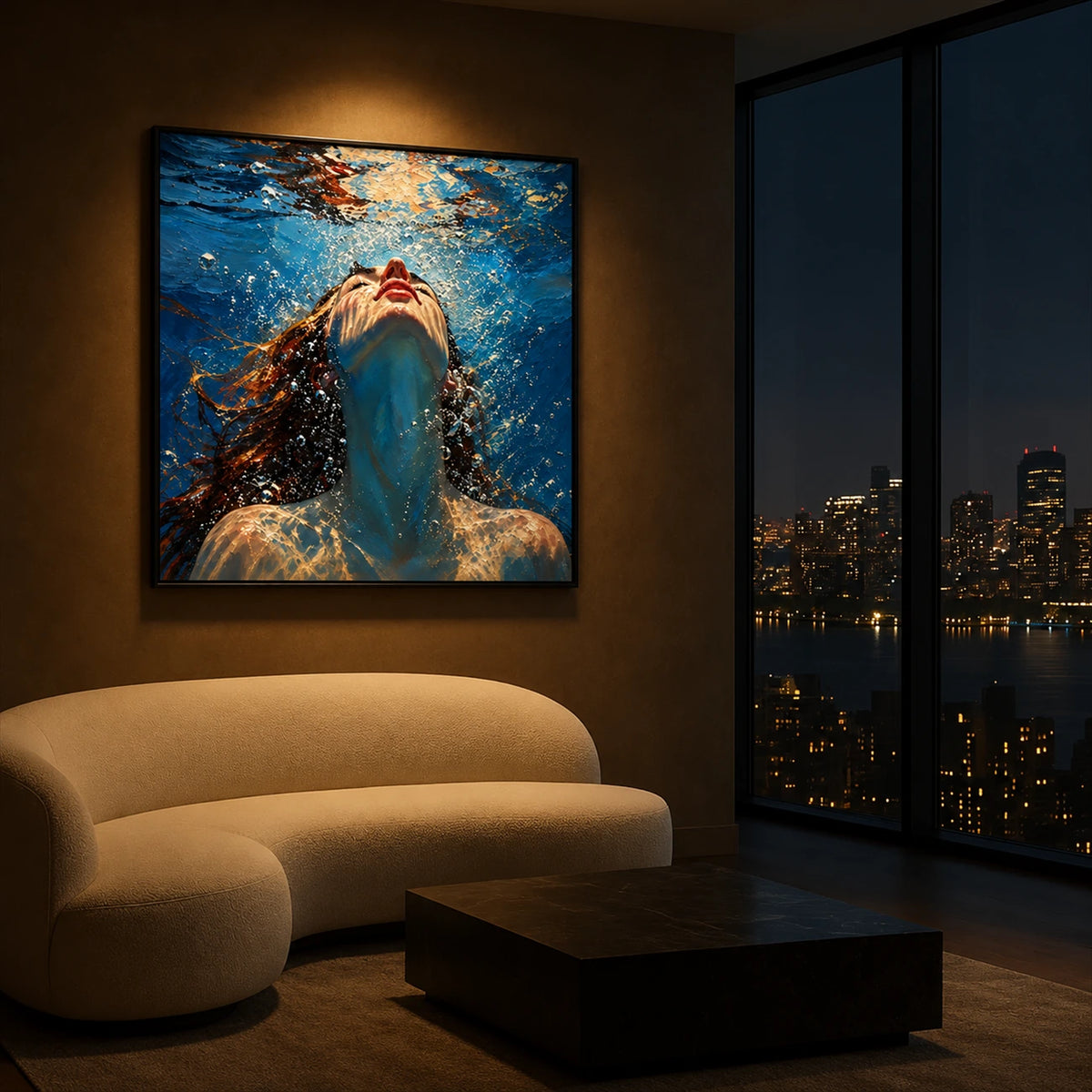 Submerged Radiance artwork displayed in an interior setting, view 4.