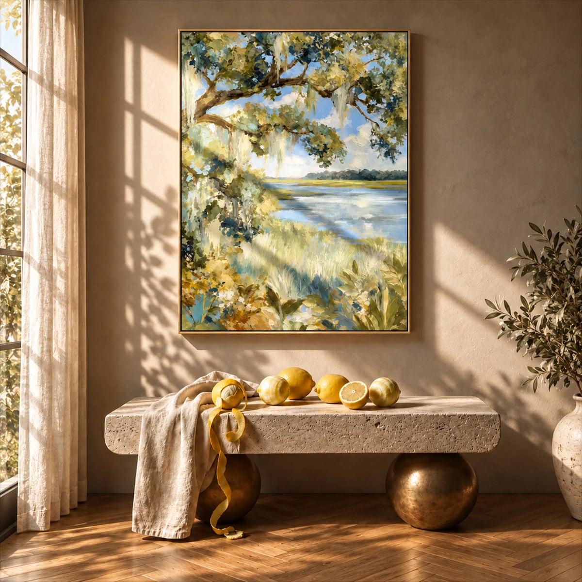 Marshside Oak artwork displayed in an interior setting, view 2.