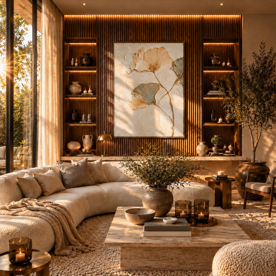 Ginkgo Whispers artwork displayed in an interior setting, view 1.
