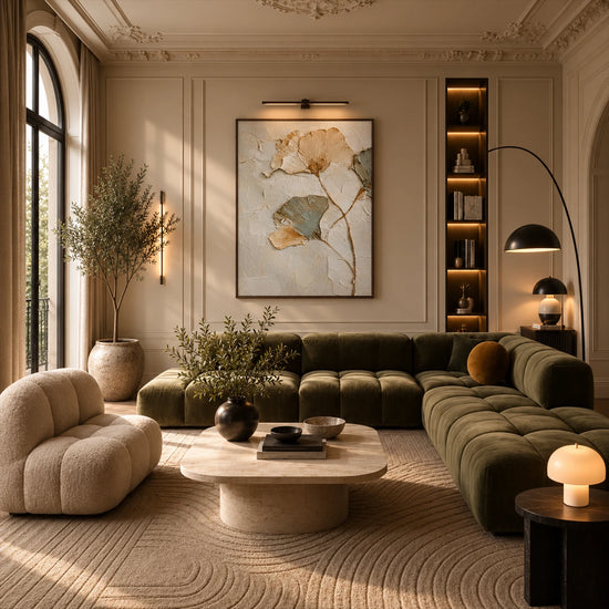 Ginkgo Whispers artwork displayed in an interior setting, view 4.