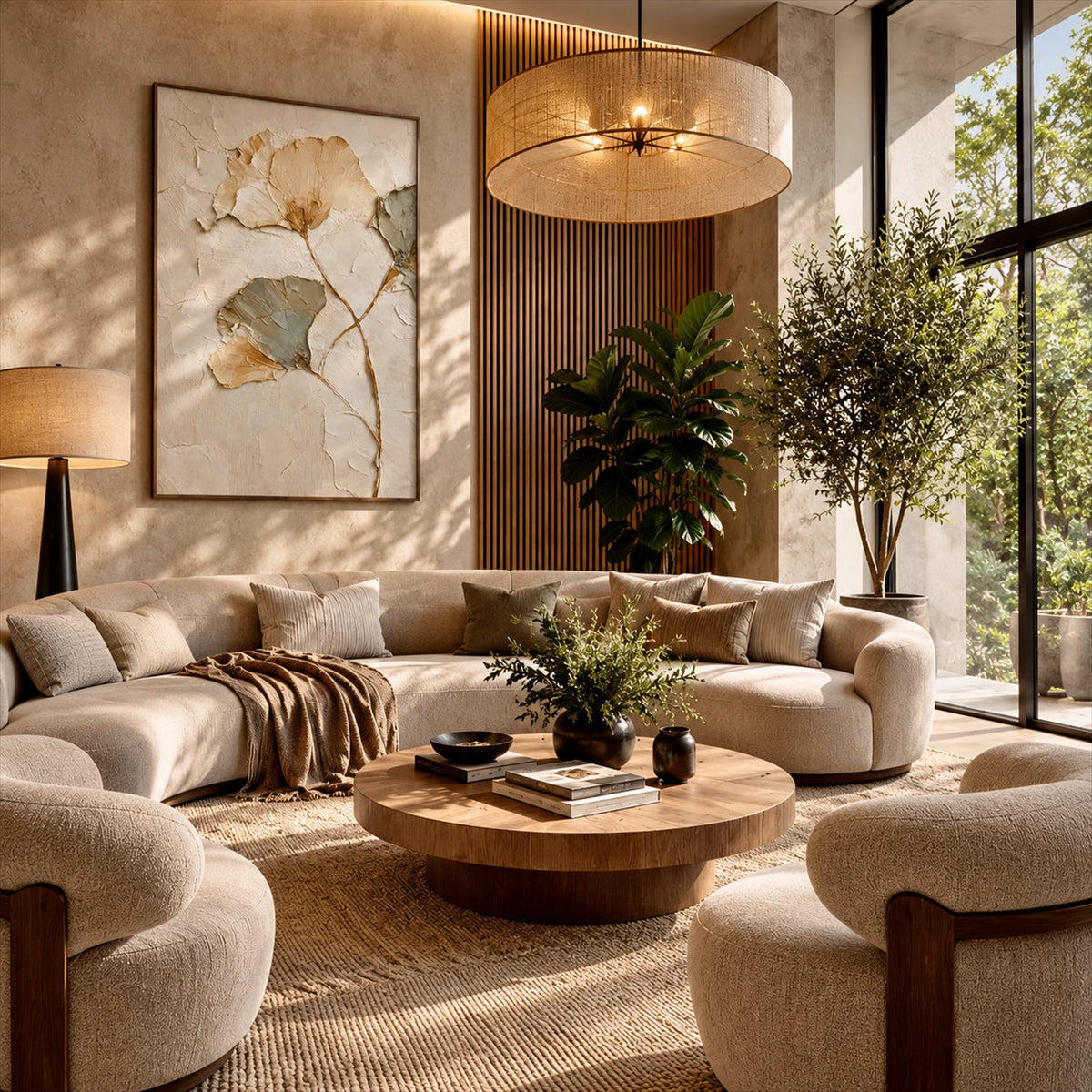 Ginkgo Whispers artwork displayed in an interior setting, view 5.