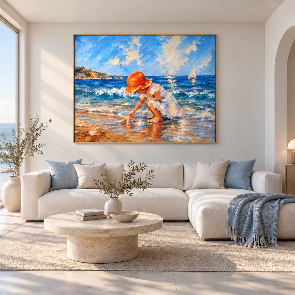 Scarlet Sunhat artwork displayed in an interior setting, view 4.