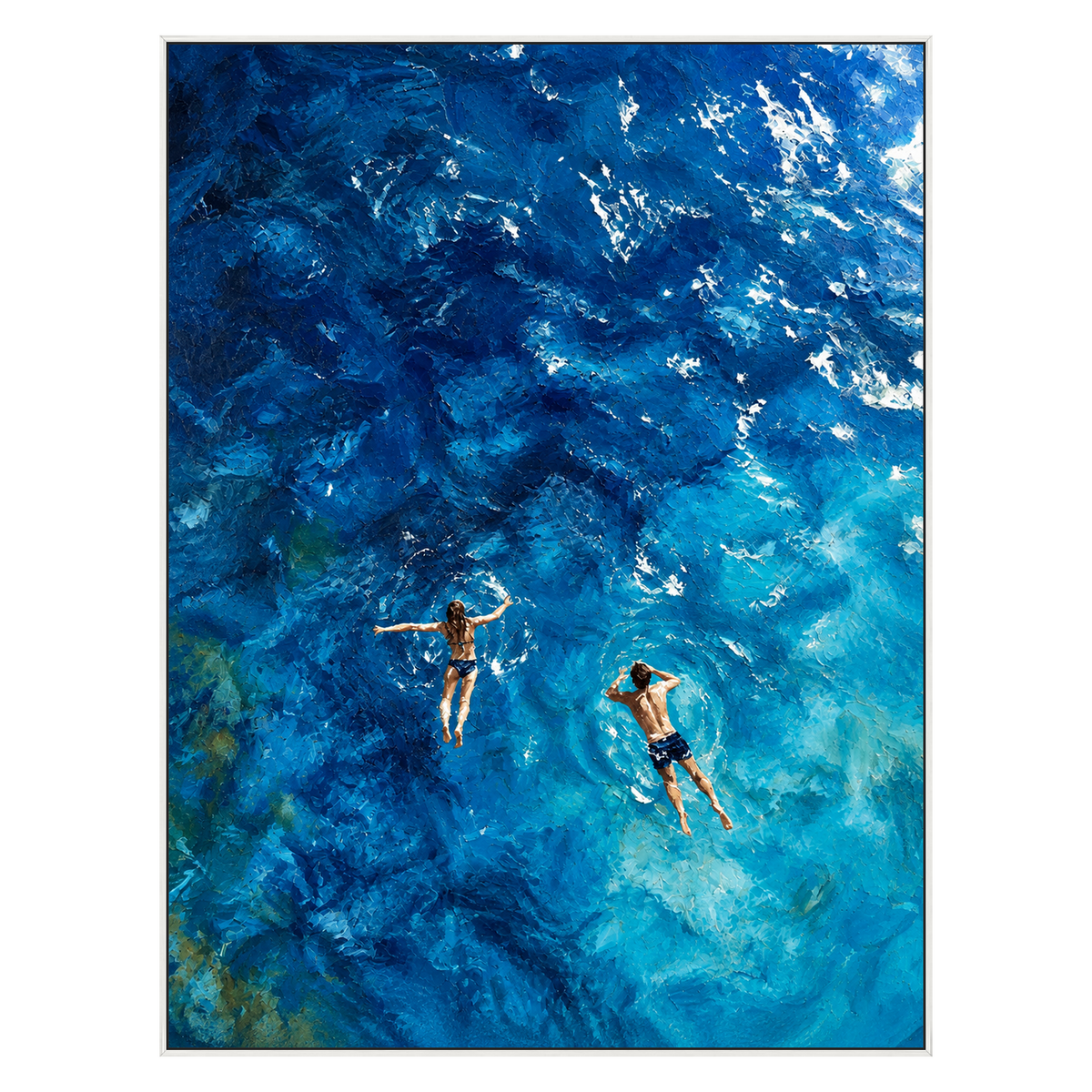 Bluewater Companions artwork in a white frame on a transparent background.