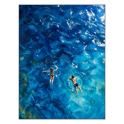 Bluewater Companions artwork in a white frame on a transparent background.