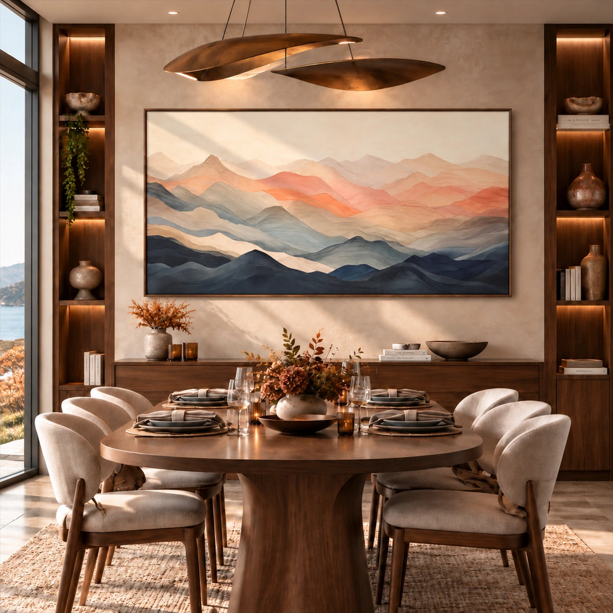 Dawn Ridgelines artwork displayed in an interior setting, view 5.