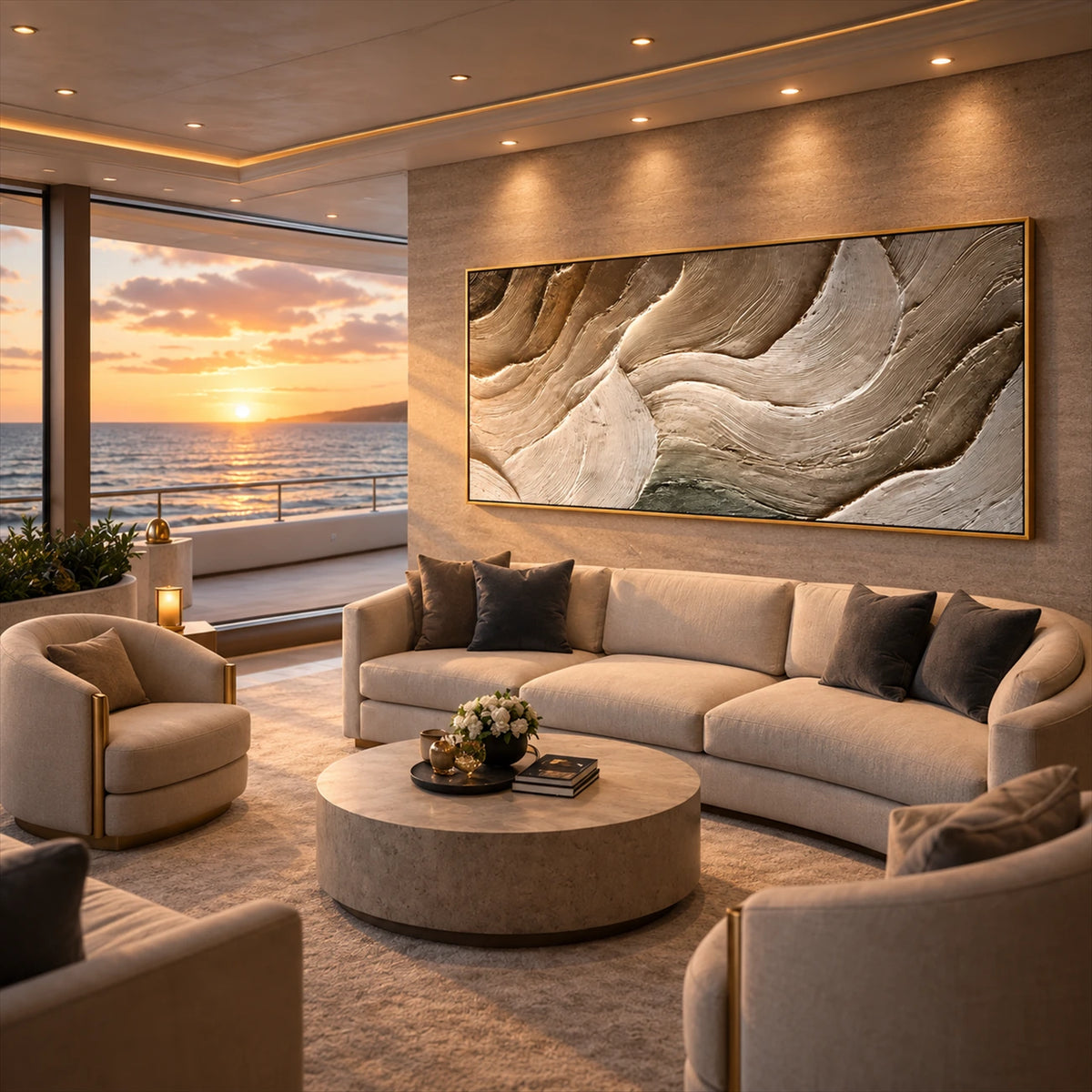 Stonefold Currents artwork displayed in an interior setting, view 4.