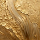 Gilded Flow full artwork. Golden ribbons sweep between heavily textured ridges, bringing flowing movement to a warm metallic palette.