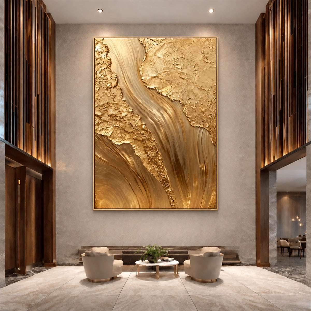 Gilded Flow artwork displayed in an interior setting, view 1.