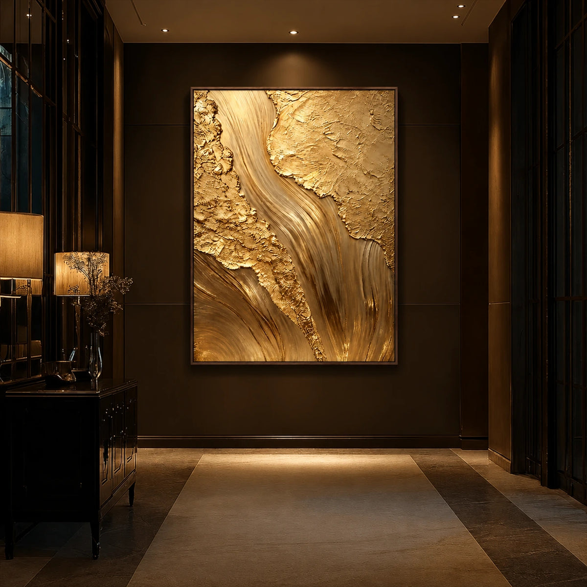 Gilded Flow artwork displayed in an interior setting, view 2.
