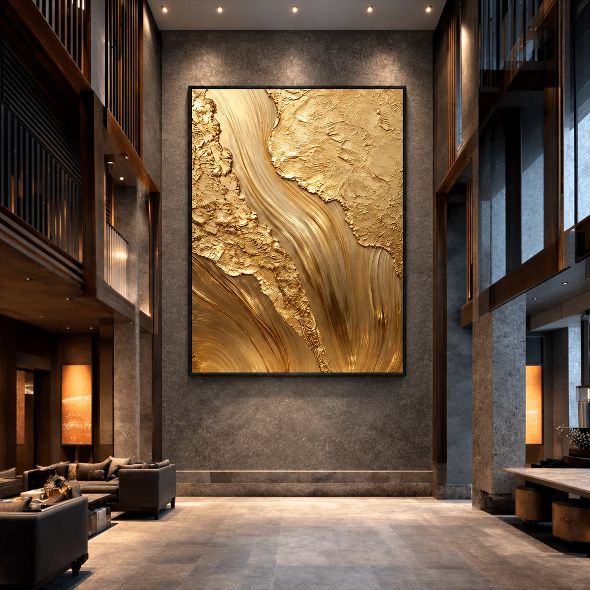 Gilded Flow artwork displayed in an interior setting, view 3.