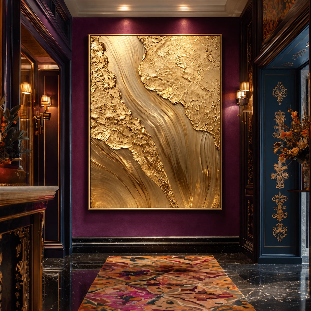 Gilded Flow artwork displayed in an interior setting, view 4.