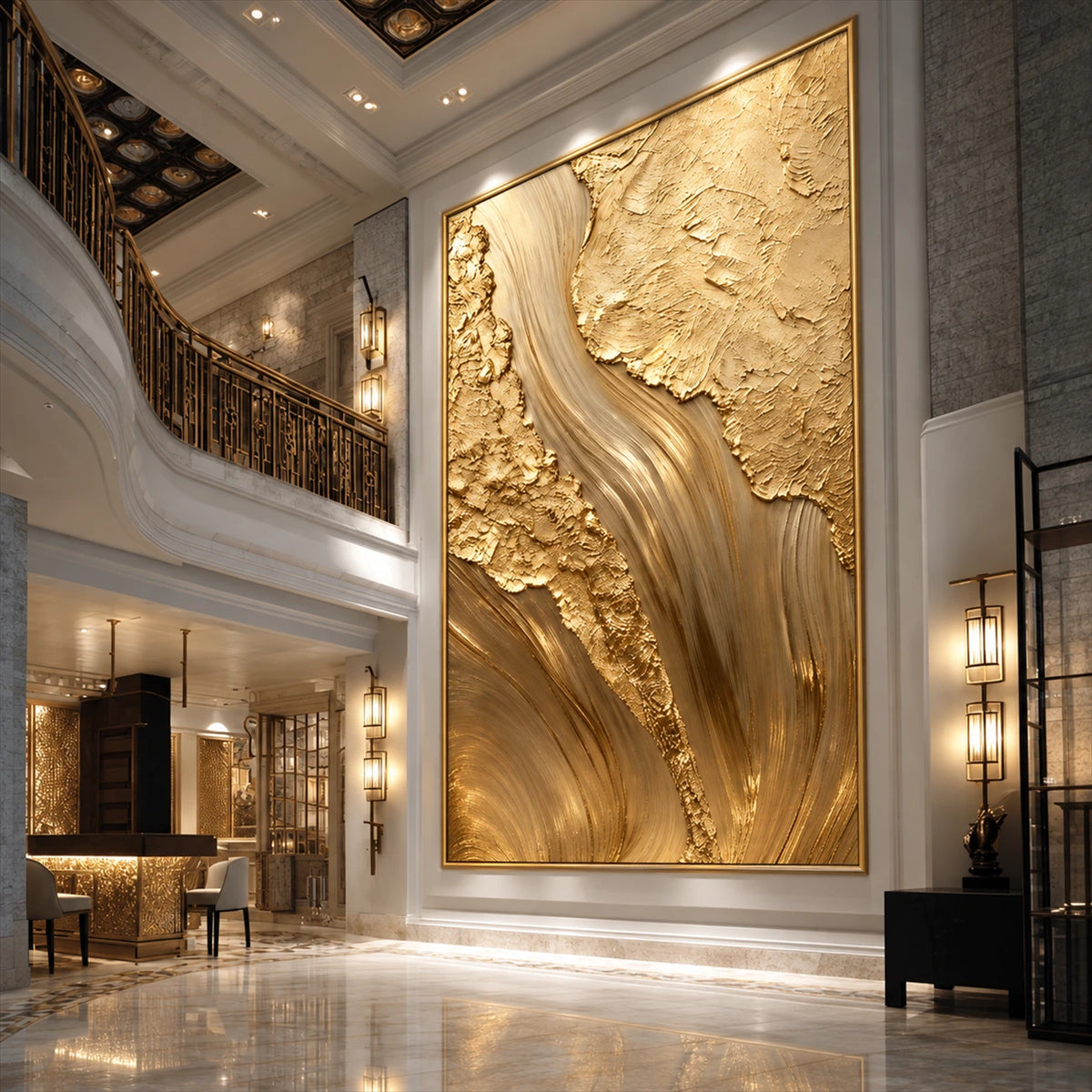 Gilded Flow artwork displayed in an interior setting, view 5.