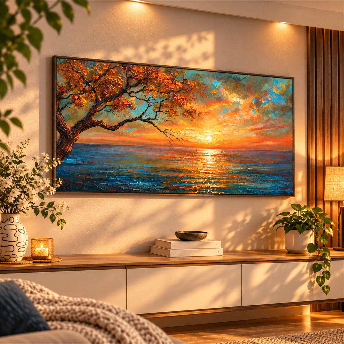 Ember Coastline artwork displayed in an interior setting, view 4.