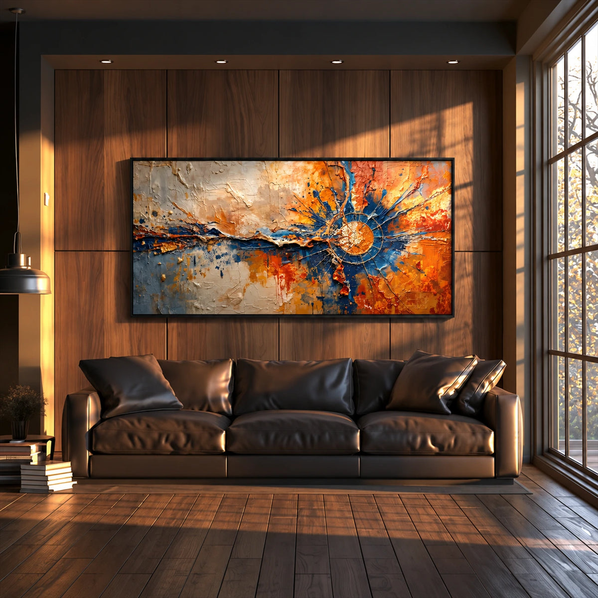 Cobalt Flare artwork displayed in an interior setting, view 2.
