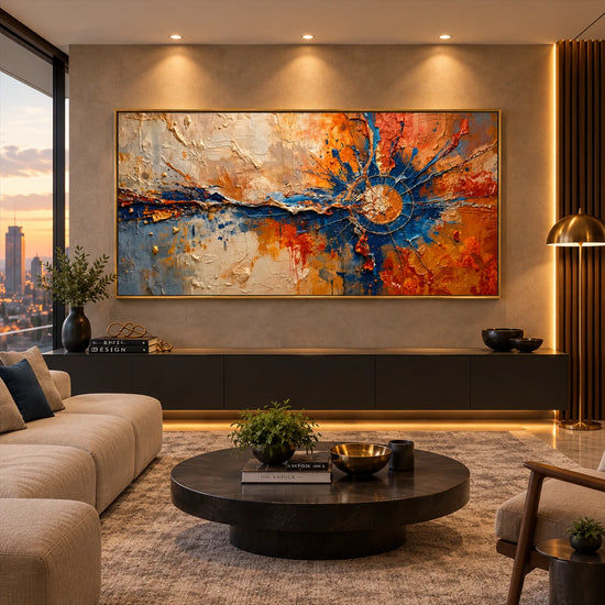 Cobalt Flare artwork displayed in an interior setting, view 3.