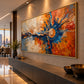 Cobalt Flare artwork displayed in an interior setting, view 4.