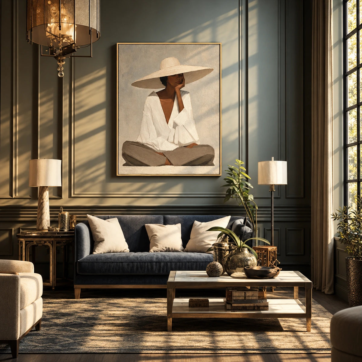 Ivory Solitude artwork displayed in an interior setting, view 1.