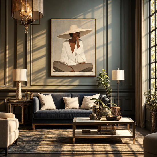 Ivory Solitude artwork displayed in an interior setting, view 1.