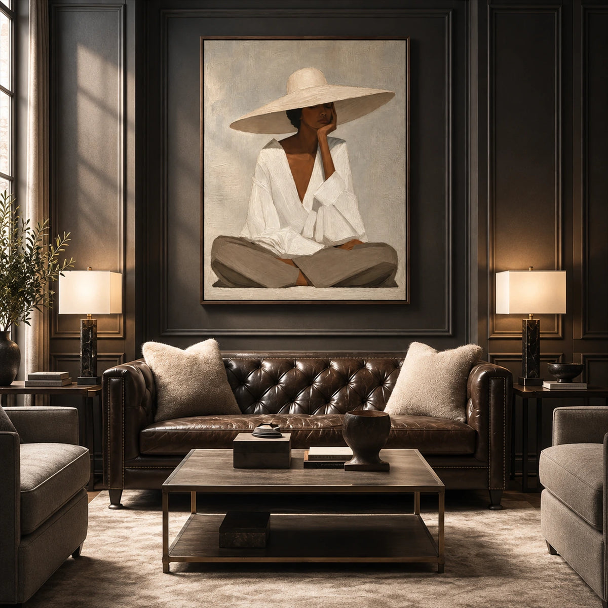 Ivory Solitude artwork displayed in an interior setting, view 2.