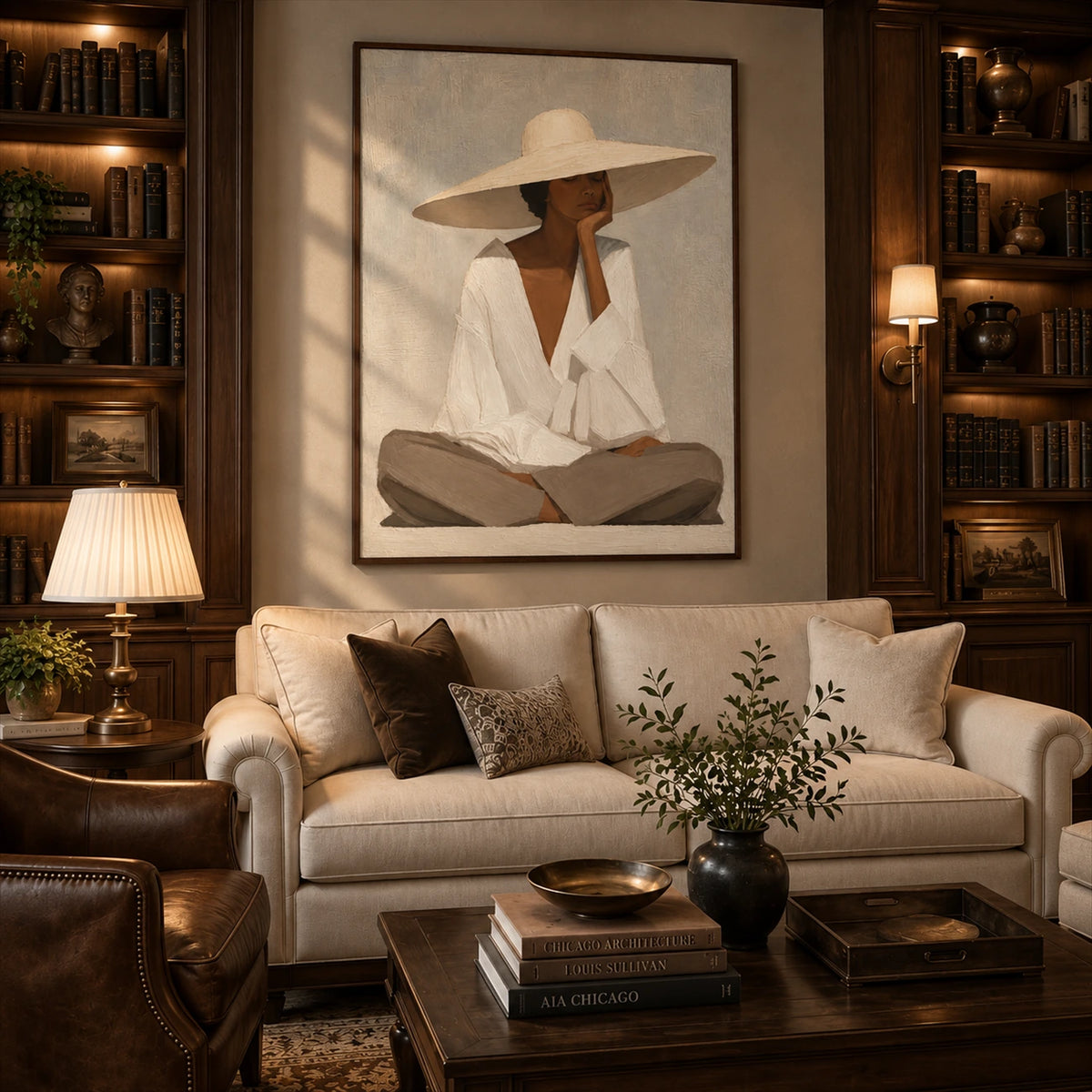 Ivory Solitude artwork displayed in an interior setting, view 3.