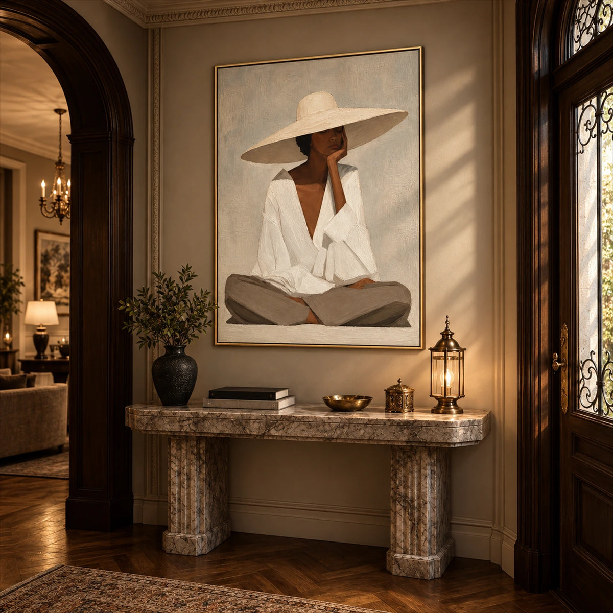 Ivory Solitude artwork displayed in an interior setting, view 5.