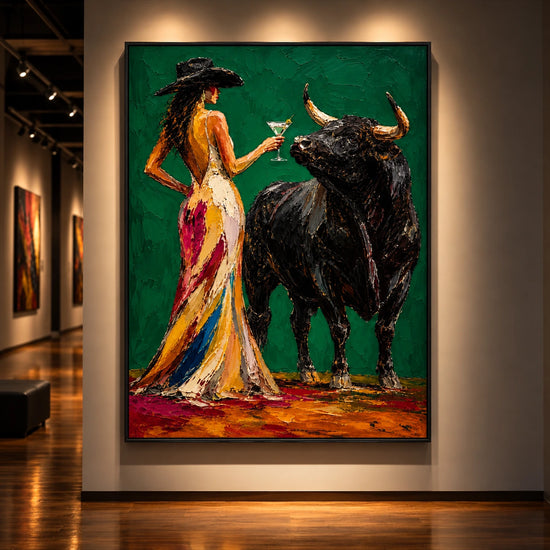 Emerald Encounter artwork displayed in an interior setting, view 1.