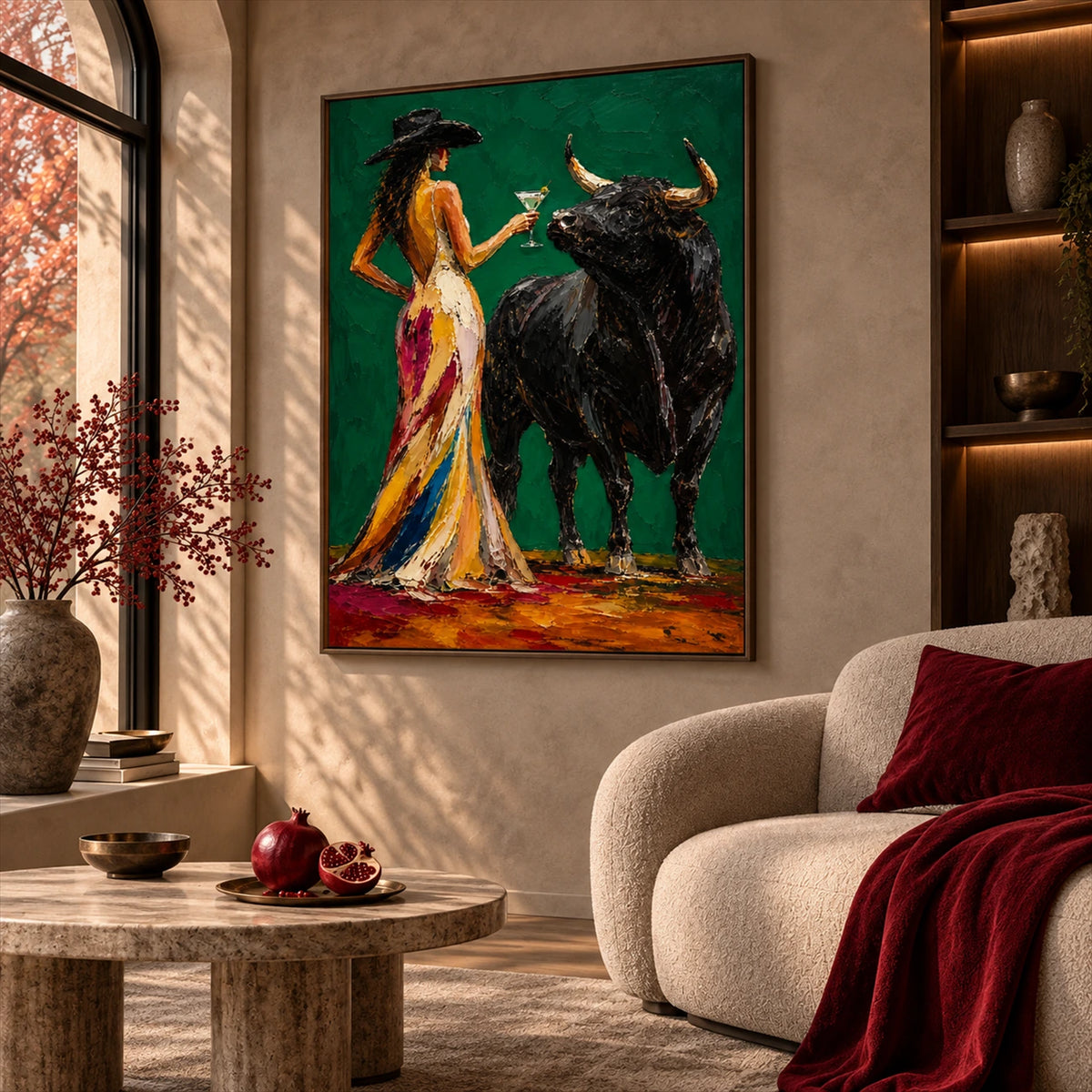 Emerald Encounter artwork displayed in an interior setting, view 5.