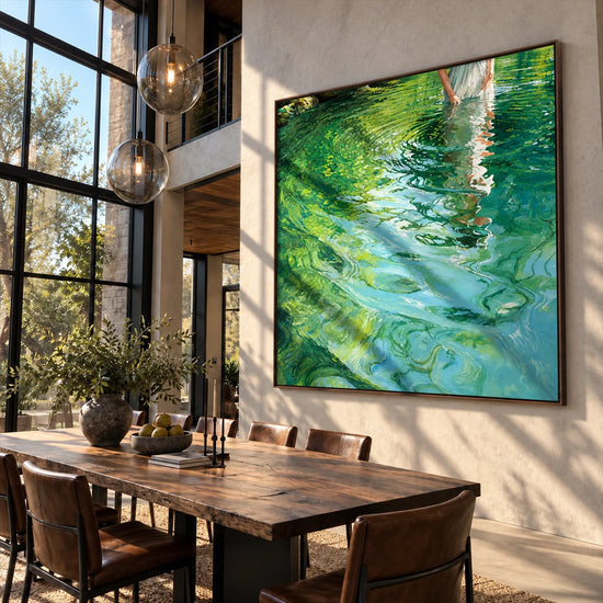 Emerald Ripples artwork displayed in an interior setting, view 1.