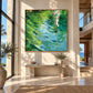 Emerald Ripples artwork displayed in an interior setting, view 5.