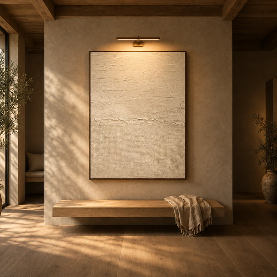 Linen Stillness artwork displayed in an interior setting, view 1.