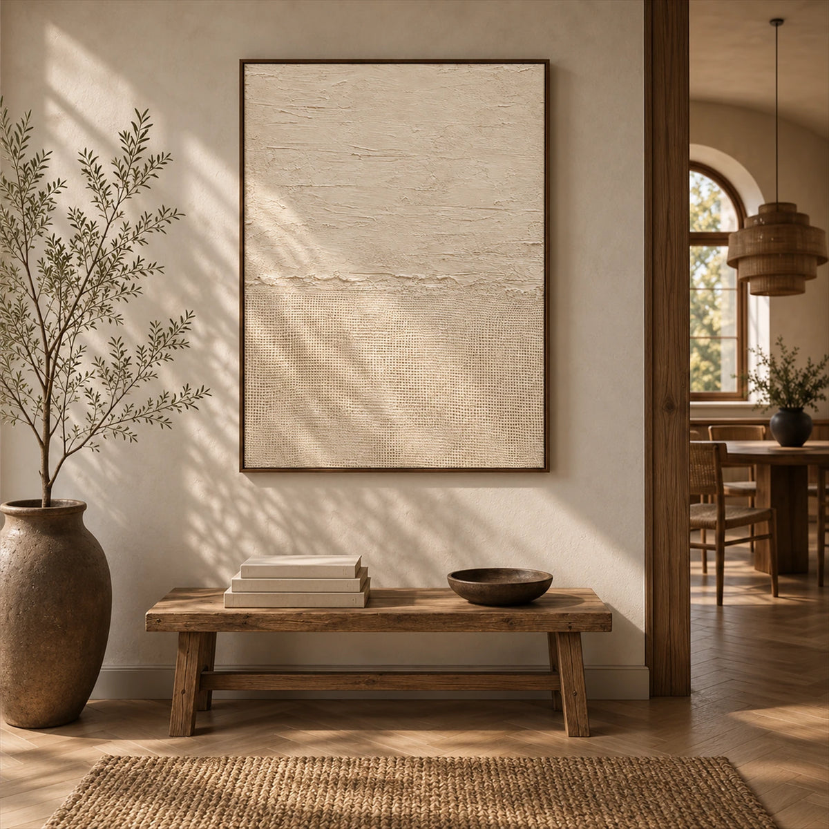 Linen Stillness artwork displayed in an interior setting, view 5.