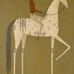 Olive Riders diptych, left panel artwork.