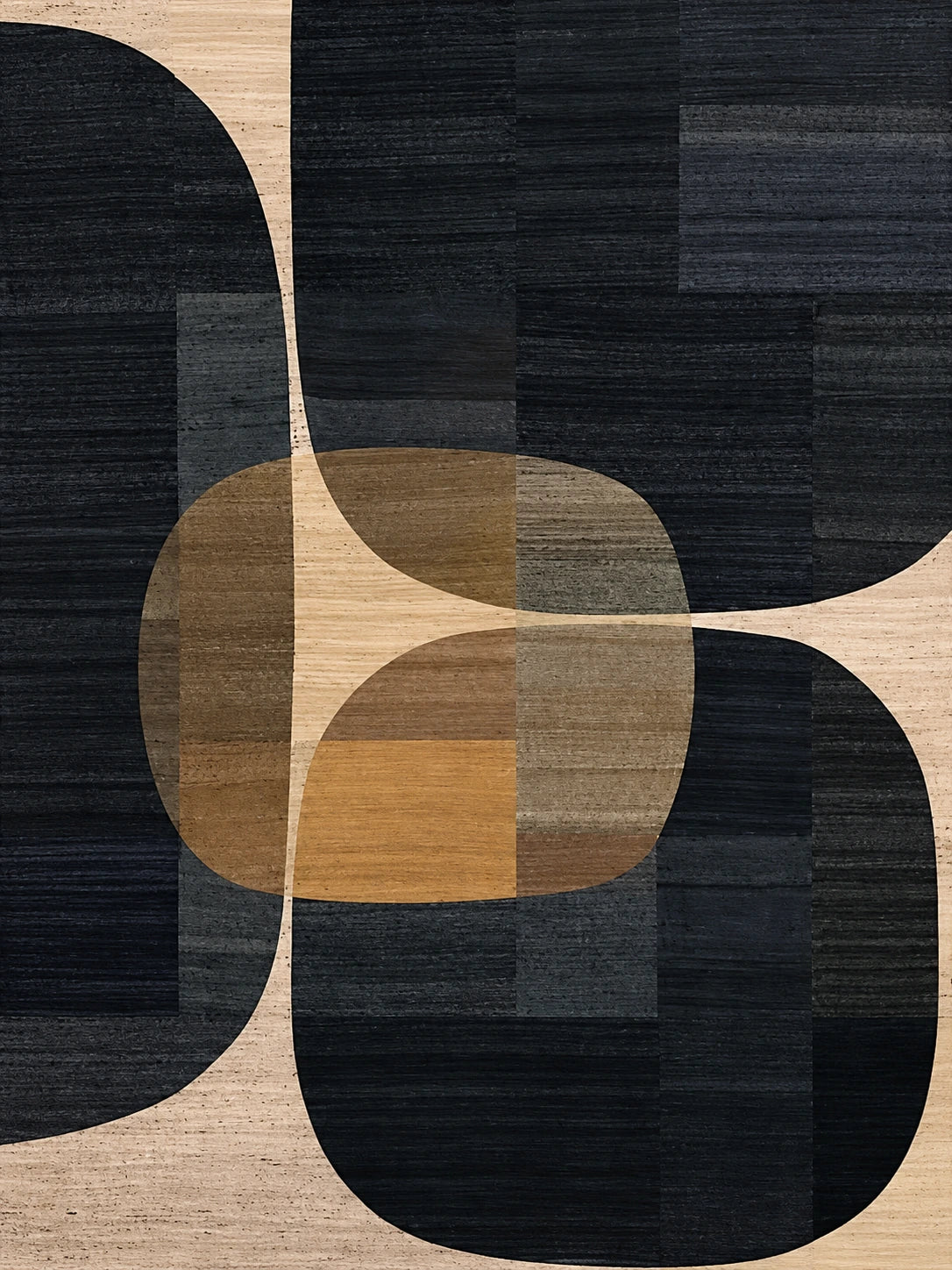 Noir Geometry diptych, right panel artwork.
